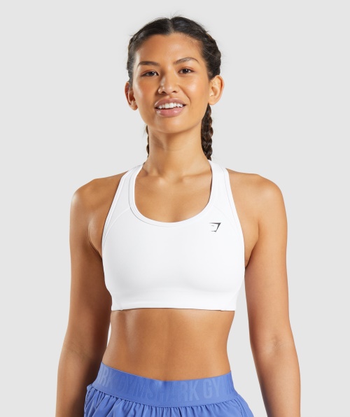Sutiã Esportivo De Costas Gymshark Essencial Racer Branco