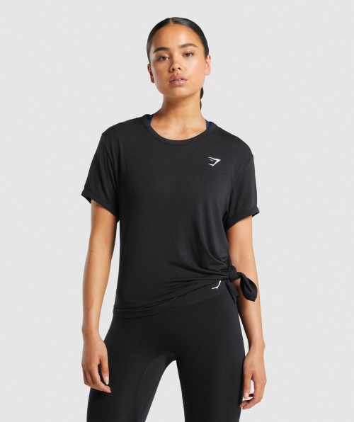 Camiseta Gymshark Essencial Feminina Preta