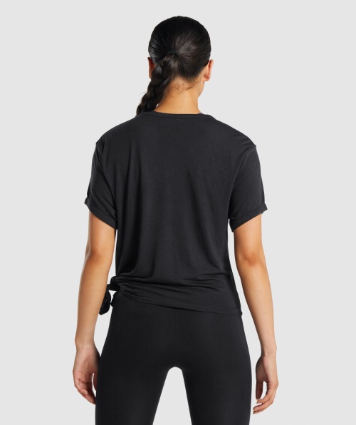 Camiseta Gymshark Essencial Feminina Preta