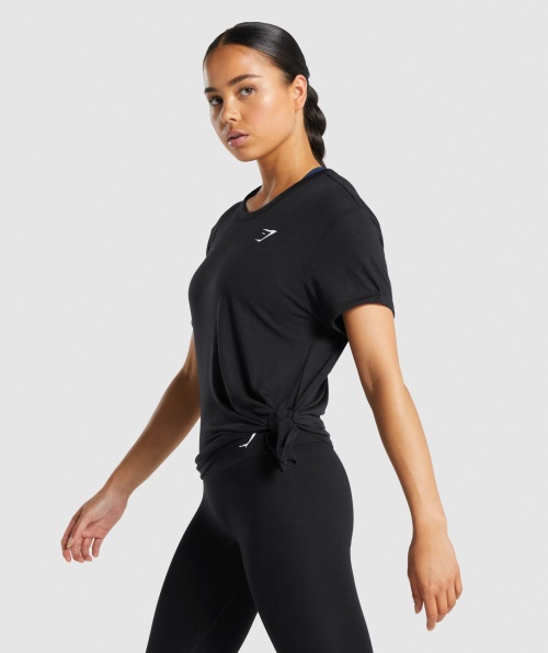 Camiseta Gymshark Essencial Feminina Preta