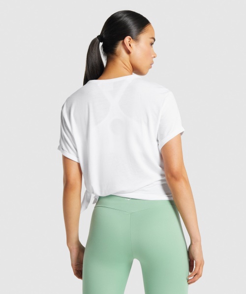 Camiseta Feminina Gymshark Essencial Branca