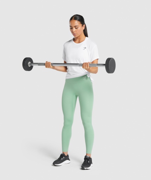 Camiseta Feminina Gymshark Essencial Branca