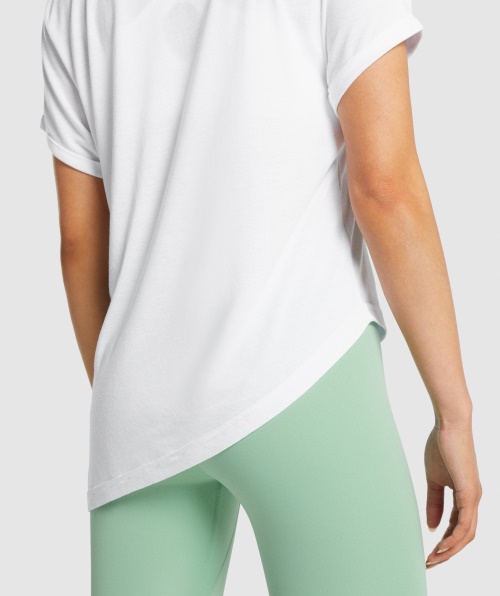 Camiseta Feminina Gymshark Essencial Branca