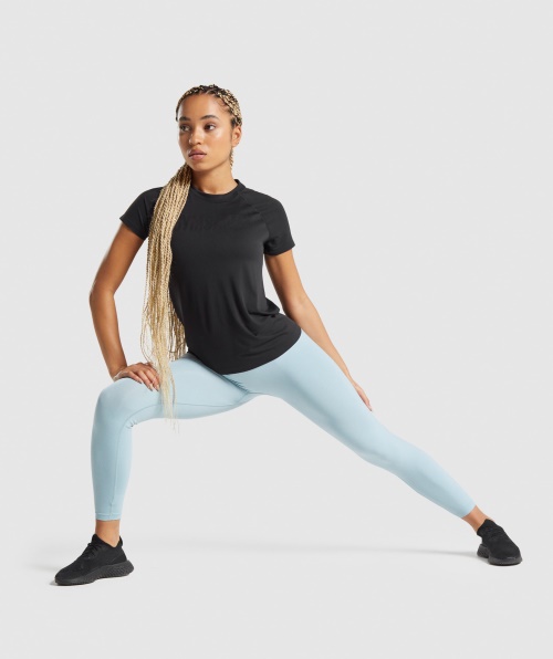 Gymshark Camiseta Solta Sem Costura Preta