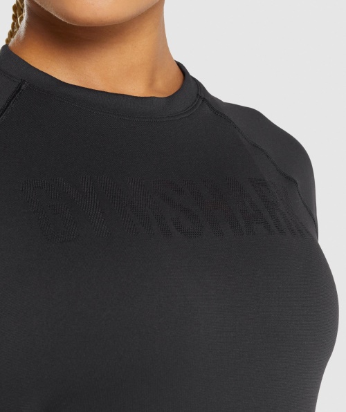 Gymshark Camiseta Solta Sem Costura Preta