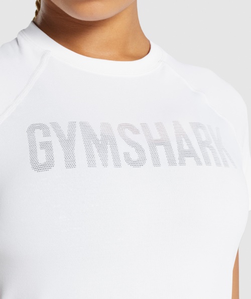 Gymshark Camiseta Solta Sem Costura Branca