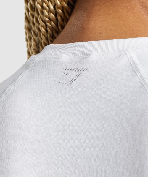 Gymshark Camiseta Solta Sem Costura Branca