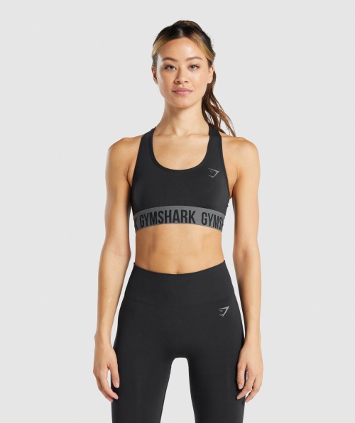 Sutiã Esportivo Gymshark Fit Sem Costura Preto