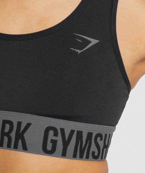 Sutiã Esportivo Gymshark Fit Sem Costura Preto