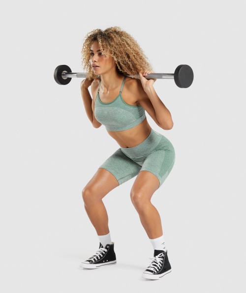 Calções De Ciclismo Gymshark Flex Studio Green Marl