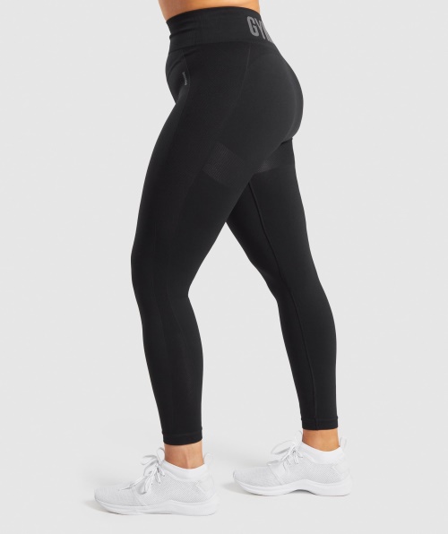 Legging Cintura Alta Gymshark Flex Preto-carvão