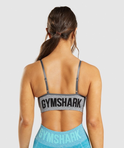 Sutiã Esportivo Com Tiras Gymshark Flex Cinza Carvão Marl