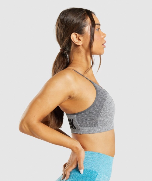 Sutiã Esportivo Com Tiras Gymshark Flex Cinza Carvão Marl