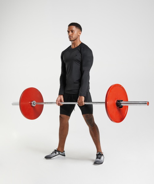 Camiseta Gymshark Manga Longa Preta