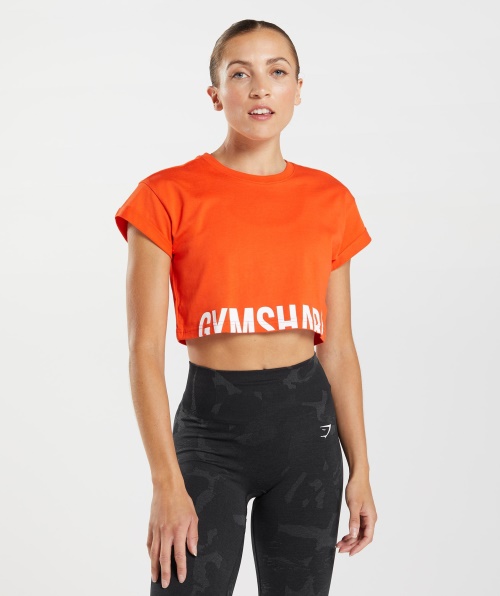 Gymshark Fração Crop Top Pimenta Vermelha