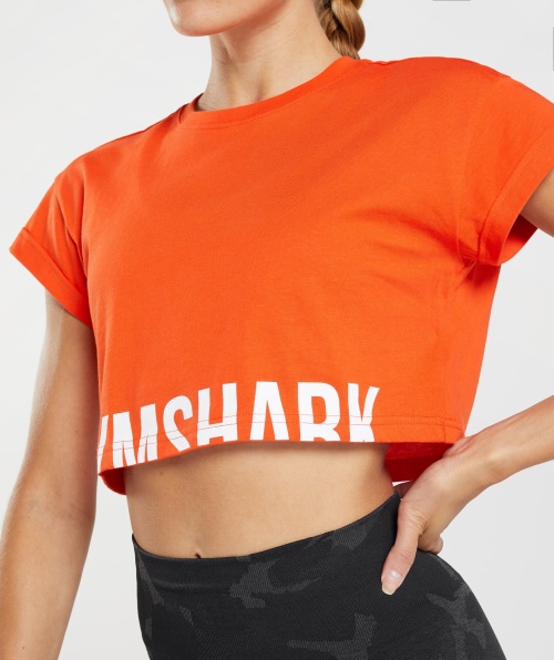 Gymshark Fração Crop Top Pimenta Vermelha