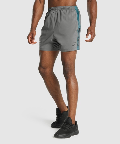 Calções Esportivos Gráficos Gymshark Cinza