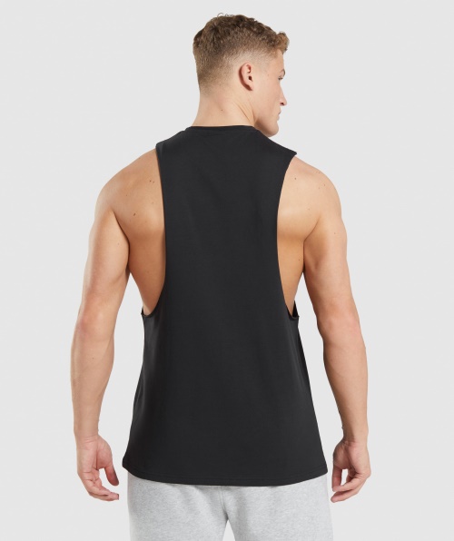 Gymshark Leg Day Drop Arm Tank Preto