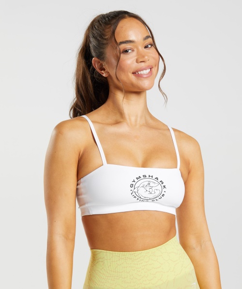 Sutiã Bandeau Legado Gymshark Branco