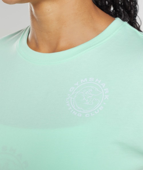 Top Cropped Gymshark Legacy Turbo Azul