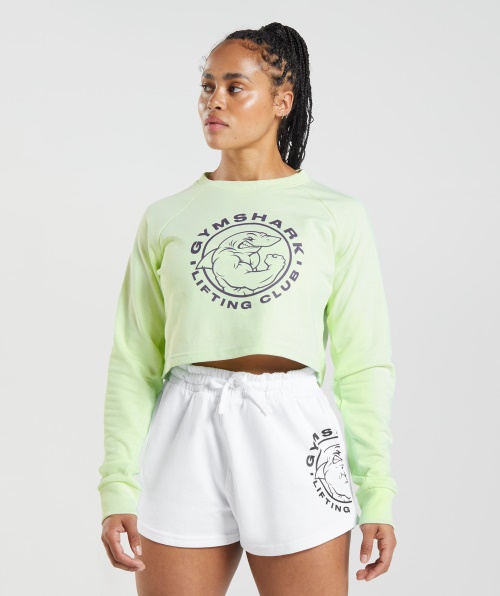 Gymshark Legacy Suéter Cropped Pepino Verde