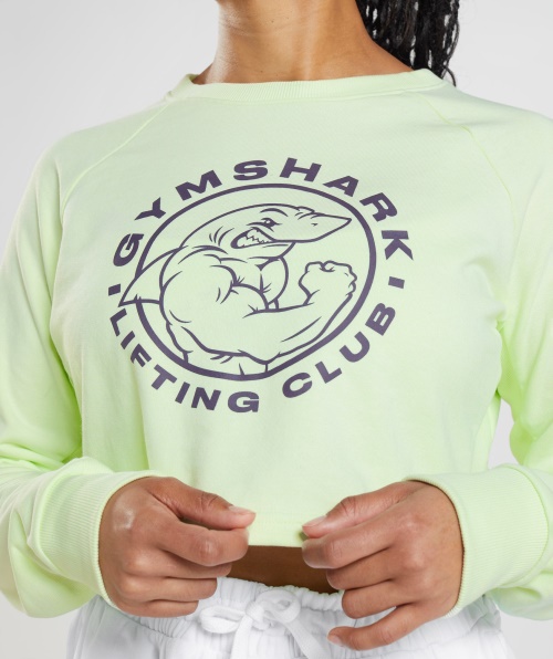 Gymshark Legacy Suéter Cropped Pepino Verde