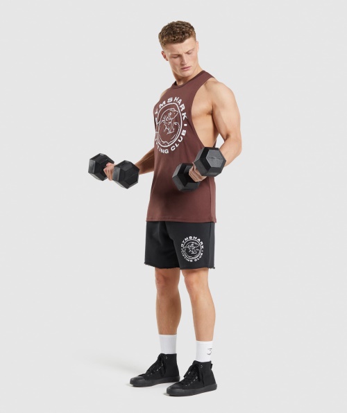 Tanque De Braço Suspenso Gymshark Legado Marrom Cereja