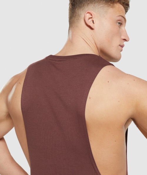 Tanque De Braço Suspenso Gymshark Legado Marrom Cereja