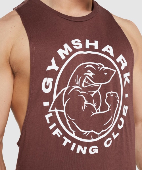 Tanque De Braço Suspenso Gymshark Legado Marrom Cereja