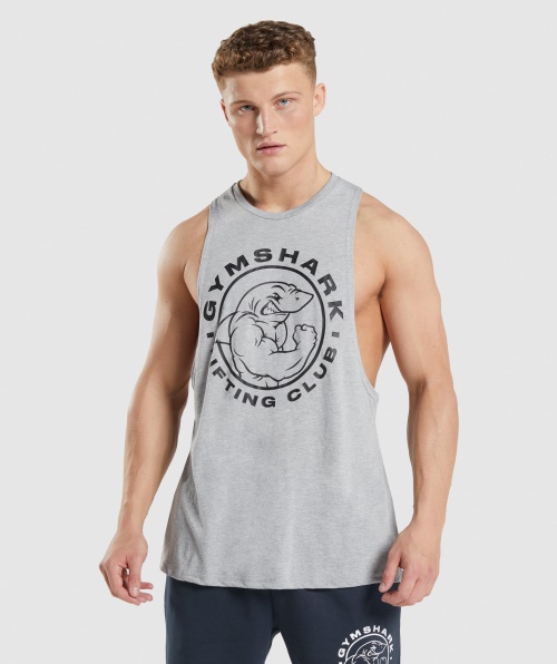 Gymshark Legacy Drop Arm Tank Cinza Claro Core Marl
