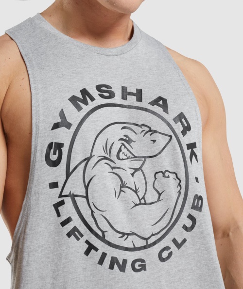 Gymshark Legacy Drop Arm Tank Cinza Claro Core Marl
