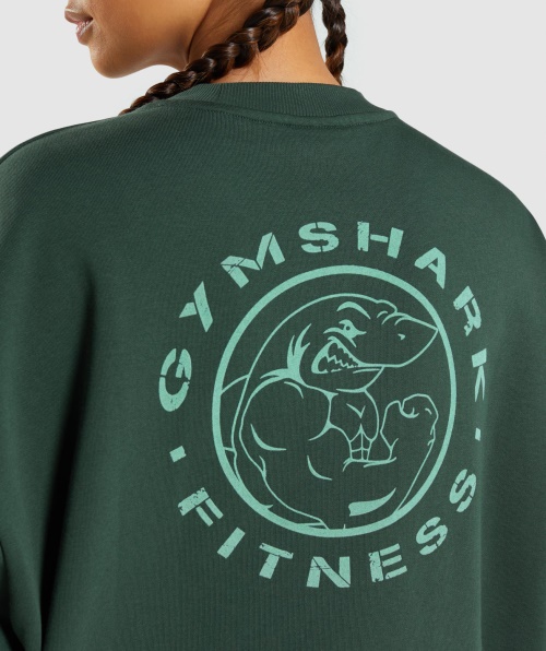 Moletom Gráfico Legado Gymshark Verde Escuro