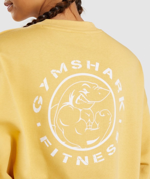 Moletom Gráfico Legado Gymshark Amarelo