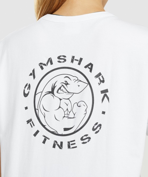 Camiseta Com Estampa Legada Gymshark Branca