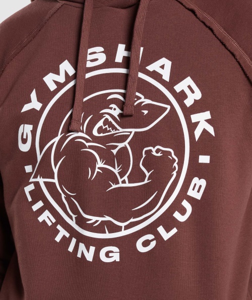 Moletom Com Capuz Legado Gymshark Marrom Cereja