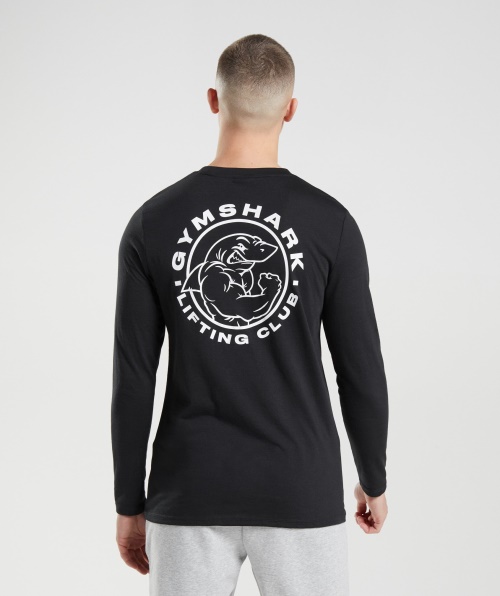 Camiseta Legada Gymshark Manga Longa Preta