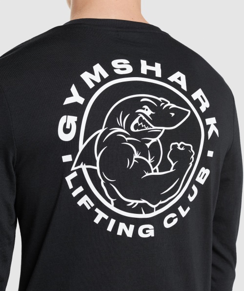 Camiseta Legada Gymshark Manga Longa Preta
