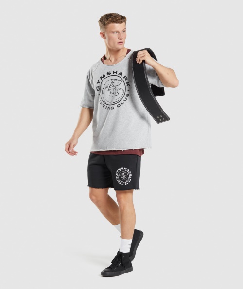 Gymshark Legacy Rag Top Cinza Claro Core Marl