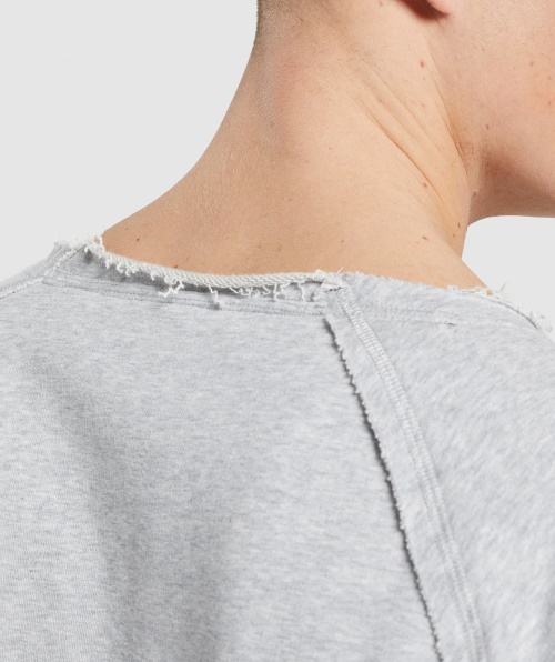 Gymshark Legacy Rag Top Cinza Claro Core Marl