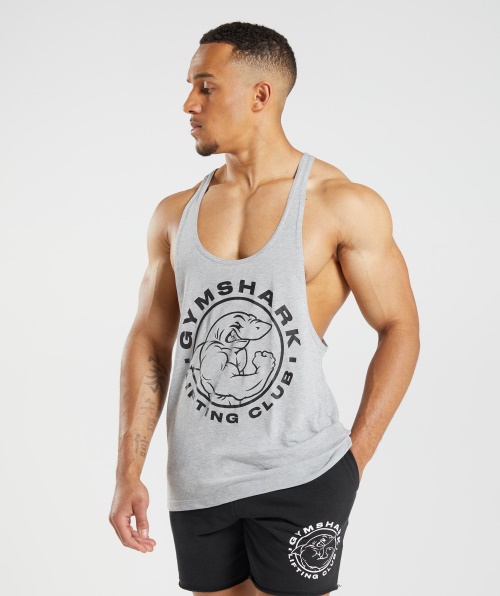 Gymshark Legacy Stringer Cinza Claro Core Marl