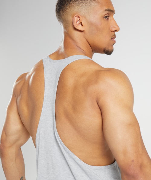 Gymshark Legacy Stringer Cinza Claro Core Marl