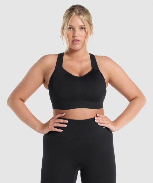 Sutiã Esportivo Gymshark Leve De Alto Suporte Preto