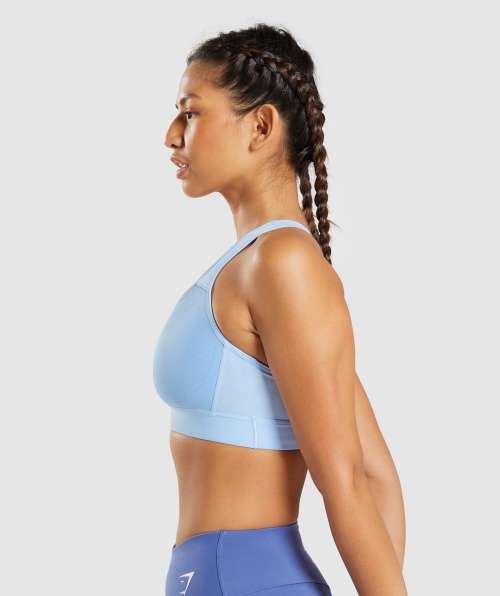 Gymshark Sutiã Esportivo Leve De Alto Suporte Moonstone Azul