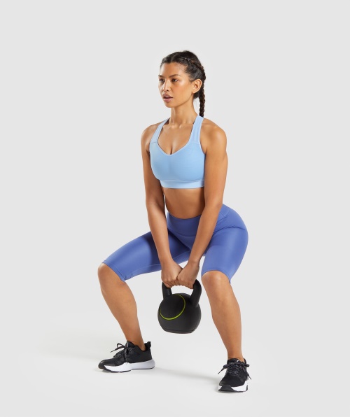 Gymshark Sutiã Esportivo Leve De Alto Suporte Moonstone Azul