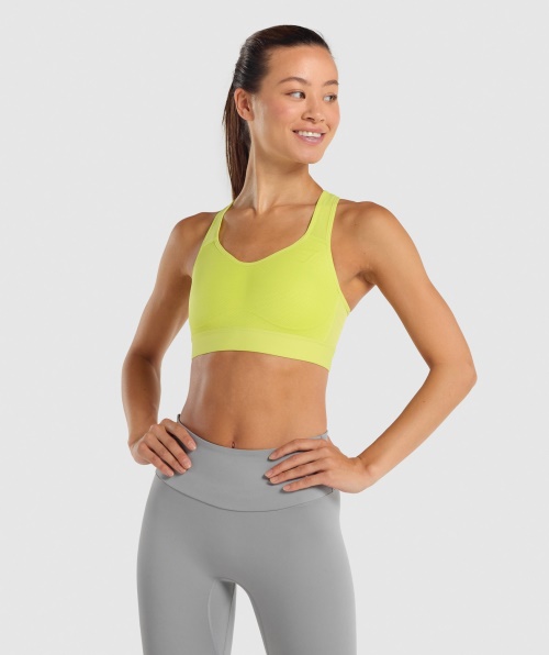 Sutiã Esportivo Gymshark Leve De Alto Suporte Amarelo