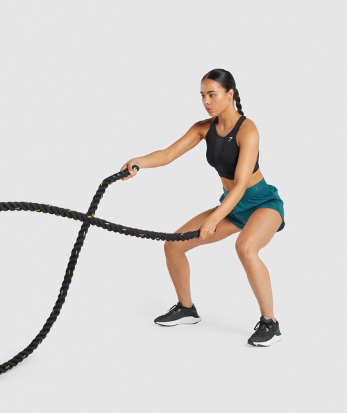 Sutiã Esportivo Com Decote Em Malha Gymshark Preto