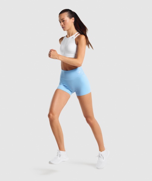 Sutiã Esportivo Com Decote Em Malha Gymshark Branco