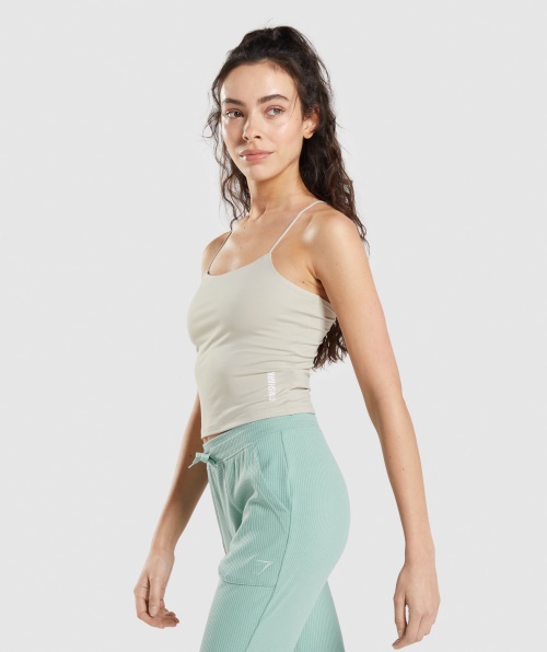 Gymshark Pause Cami Tanque Seixo Cinza