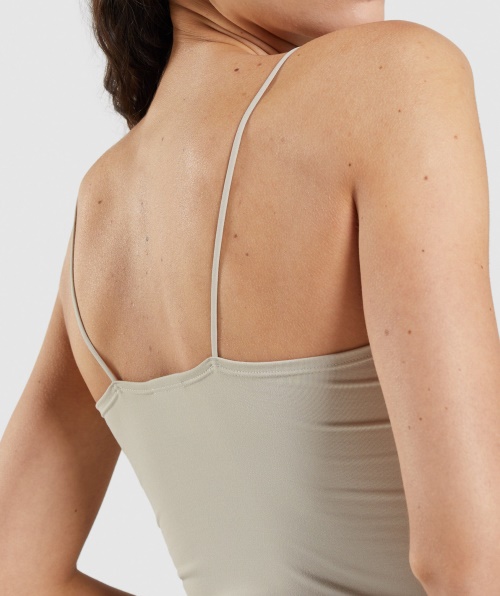 Gymshark Pause Cami Tanque Seixo Cinza