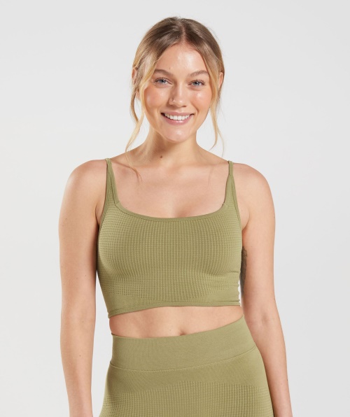 Gymshark Pausa Sem Costura Bralette Griffin Verde